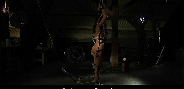  Sexy Iwea tied in ropes for hours of bdsm penalty